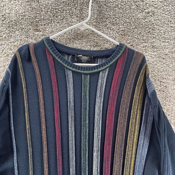 Vintage Tosani Sweater Mens Extra Large Multi Colored Pullover Long Sleeve Crew - Picture 2 of 9